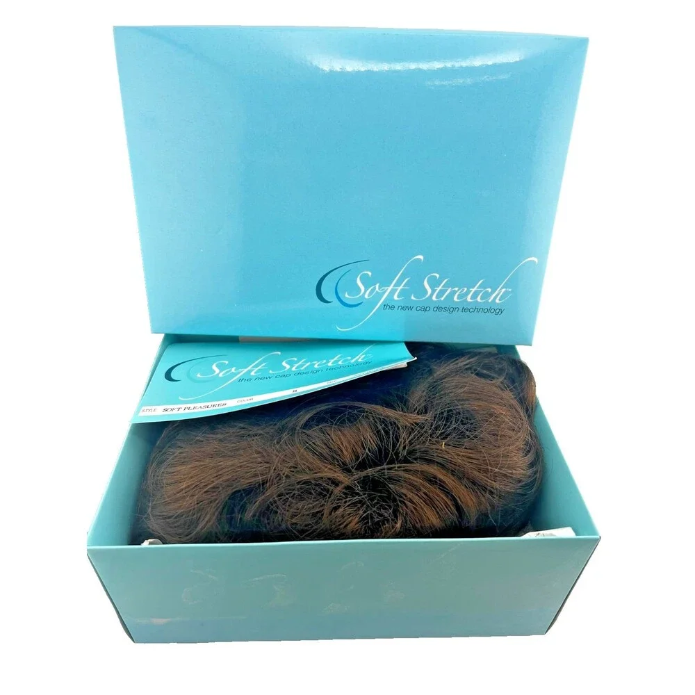 NIB Soft Stretch TWC Wig Soft Pleasures Sz Average Color 8 Brown Brunette Curl